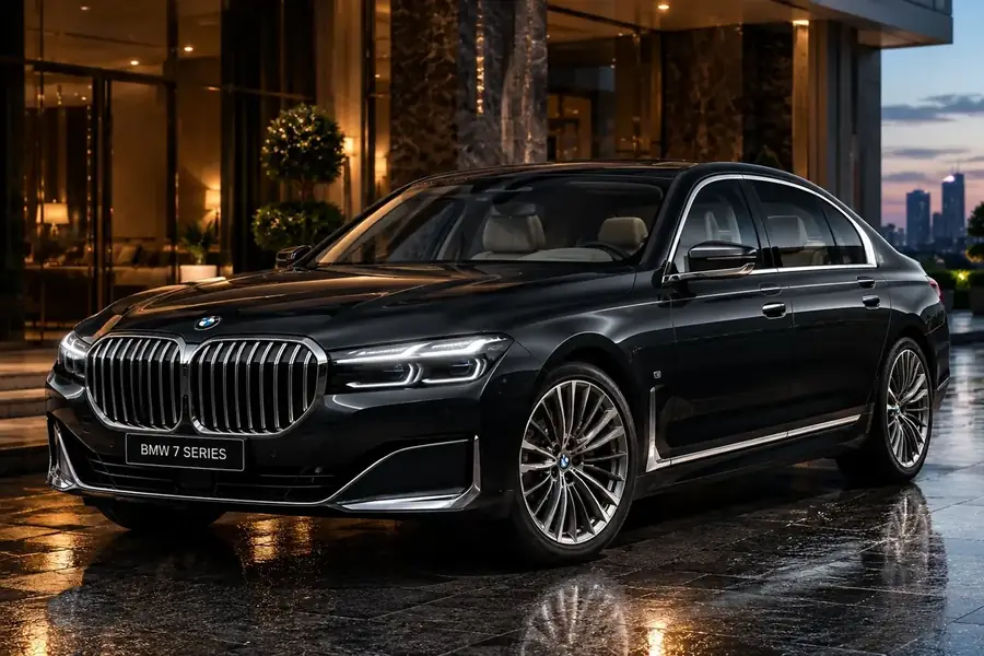 BMW 7 Series executive chauffeur sedan for luxury black car transportation